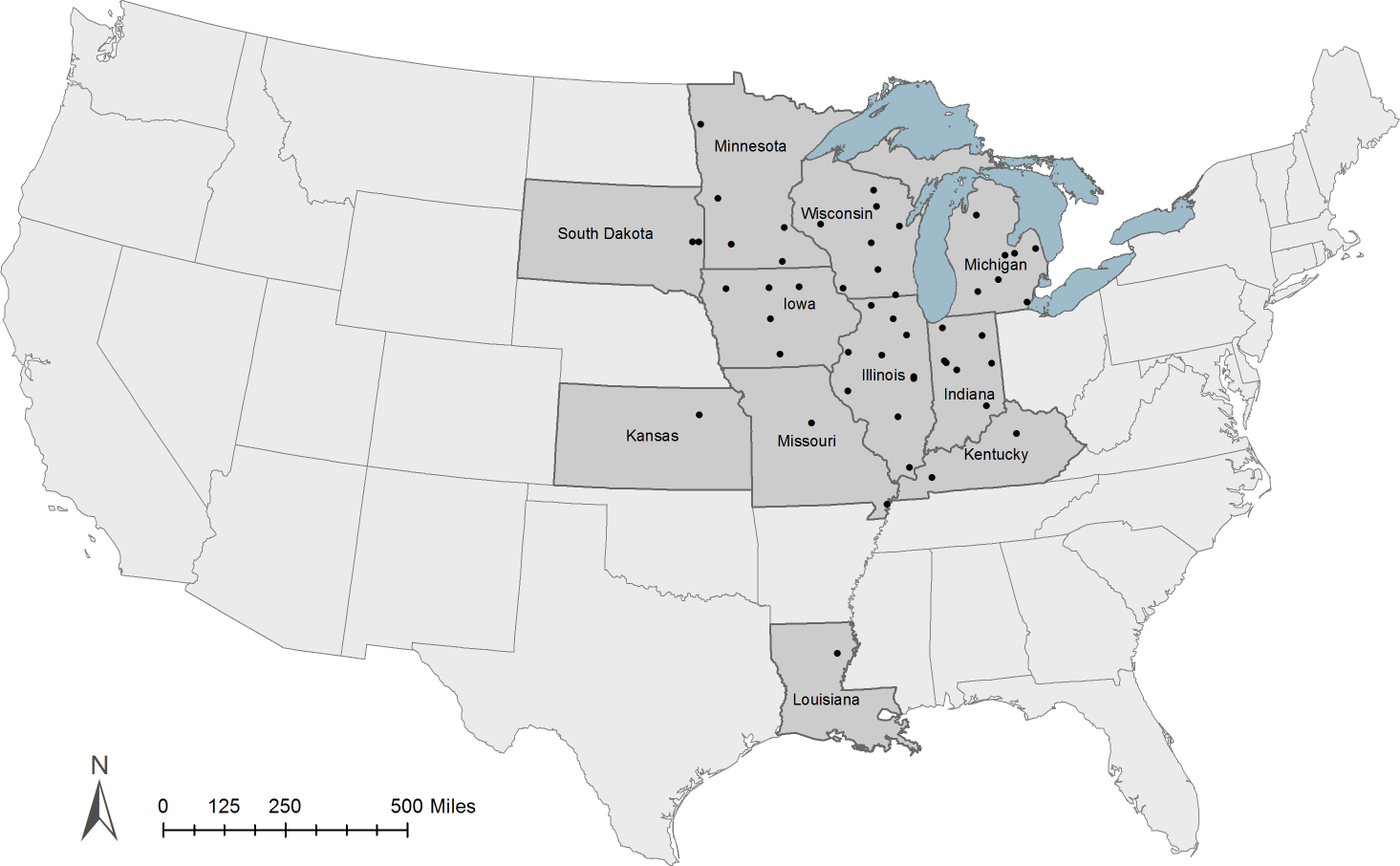 suction trap network map